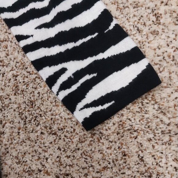 3764 Size XL Black Roz & Ali Cowl Neck Shell & Zebra Print JonesStudio Cardigan. - Picture 3 of 10